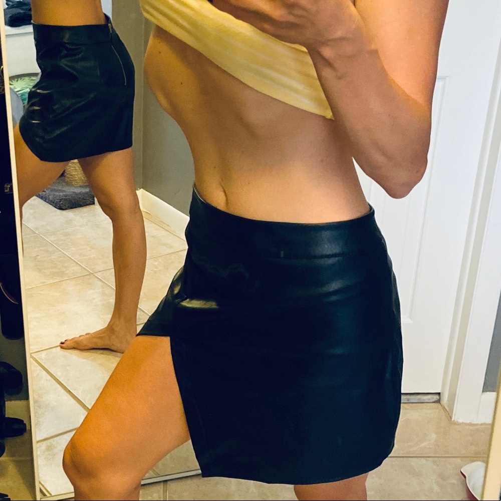 PRICED TO SELL - Vegan Leather Skirt - Picture 6 of 6